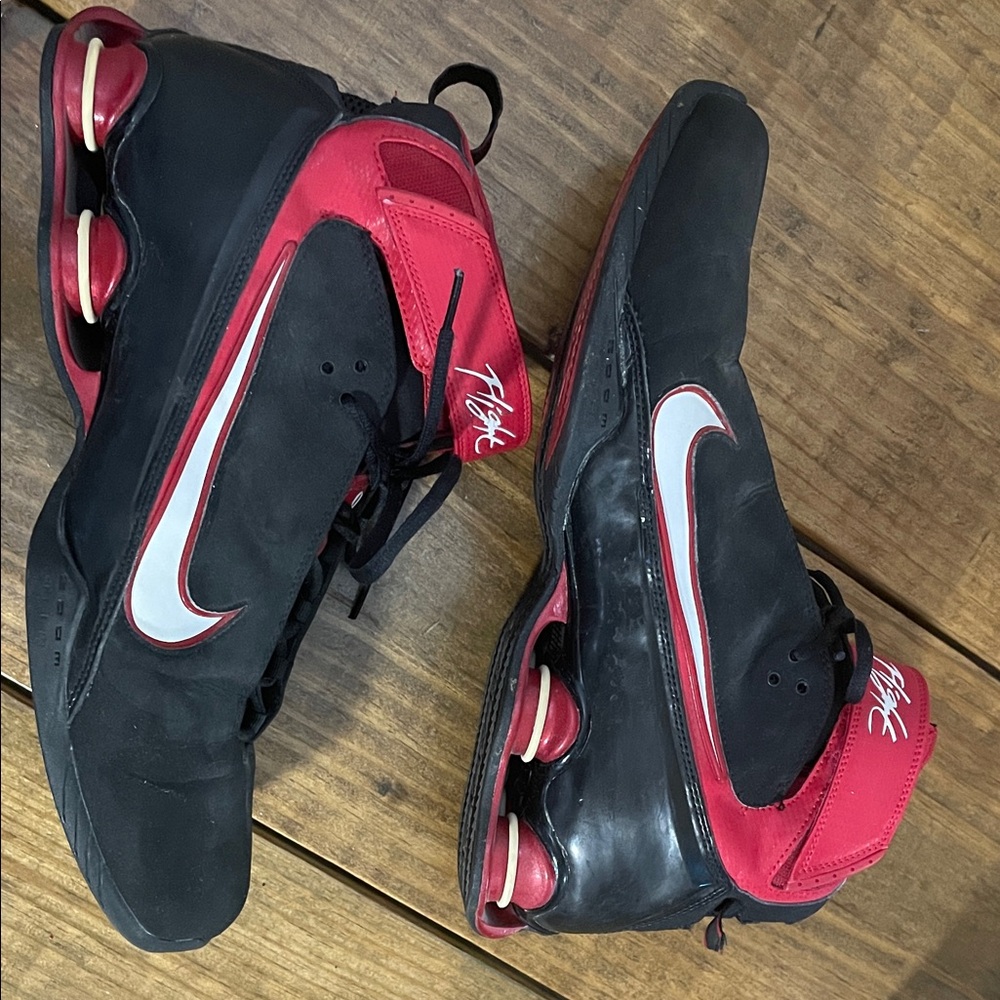 Nike Black and Red Basketball Sneakers